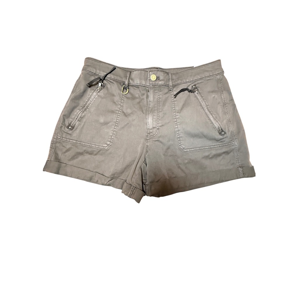 White House Black Market Pret-A-Play Mid-Rise 4.5" Shorts Sergeant Green Size 12 - Picture 3 of 8